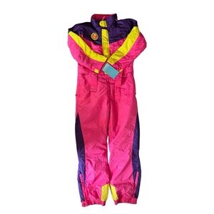 NWT Tipsy Elves Pink Slope Star Ski Suit XL